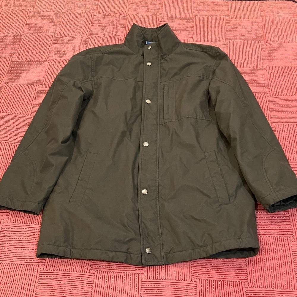 London Fog med Men's Dark Green Trench Coat